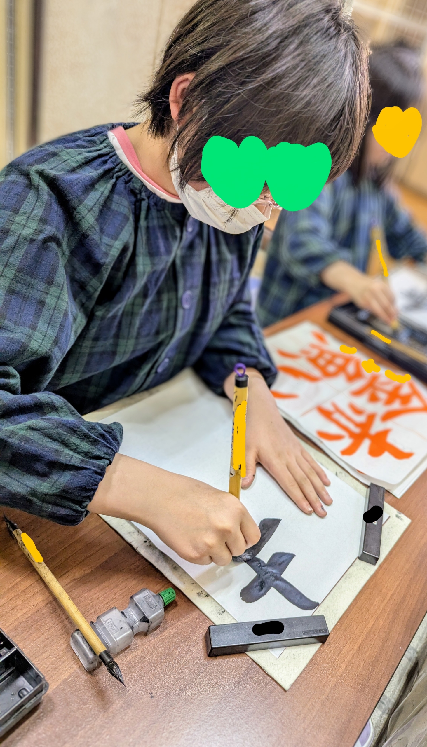 スポーツも習字も(勉強も!)練習量だよ!