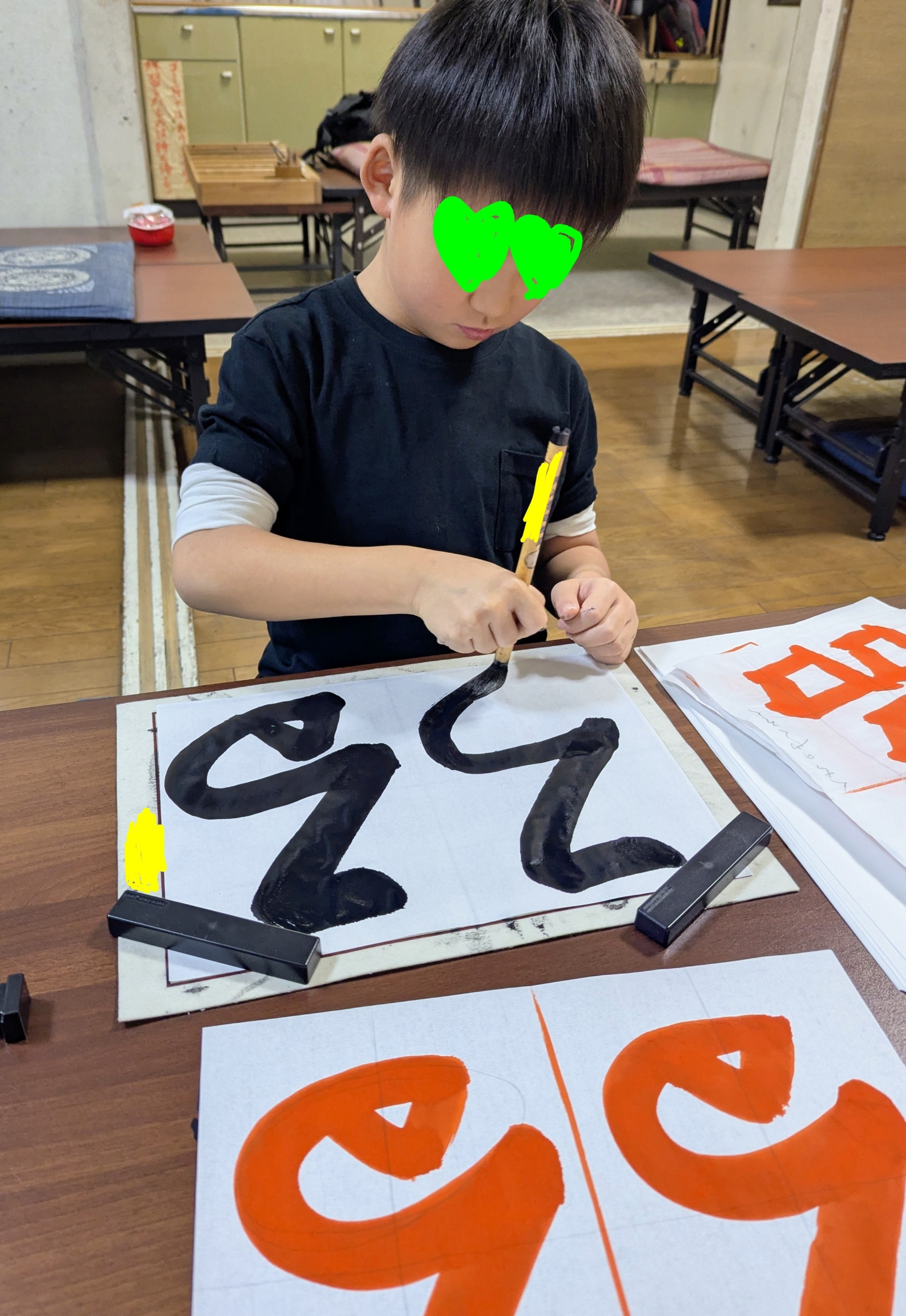 まずはひと文字を、完璧に書けるかどうか。