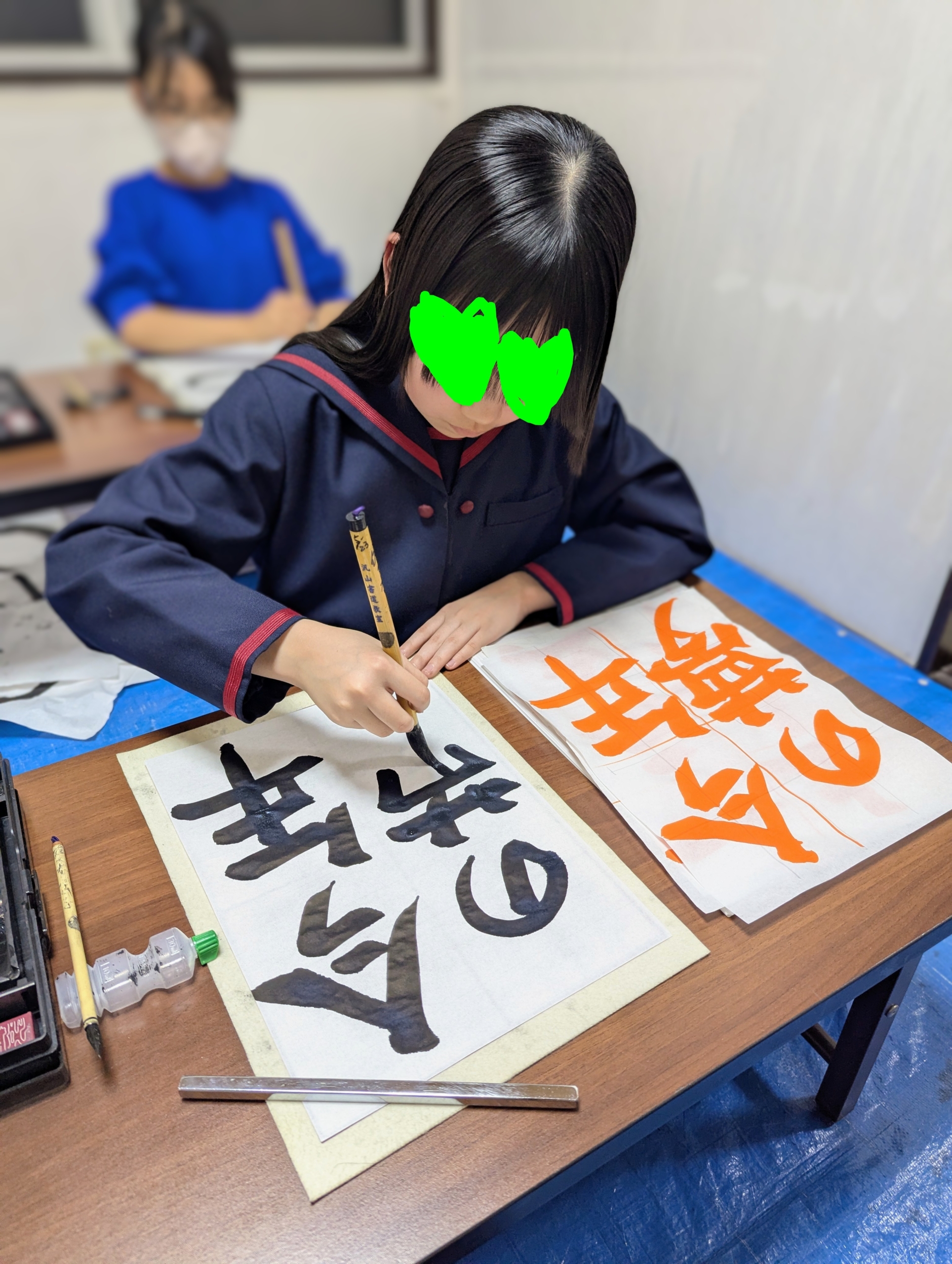 気合いを入れて130枚手本書き!!